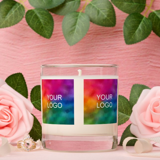 Best Modern Elegant Template Upload Your Logo Here Scented Candle (Wedding)