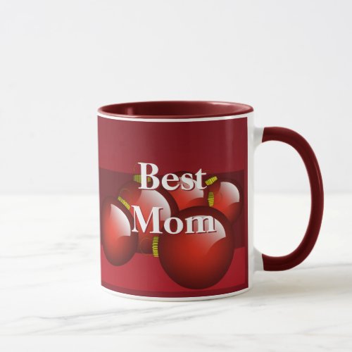 Best Mom 2012 Calendar Red Ornaments Coffee Mug
