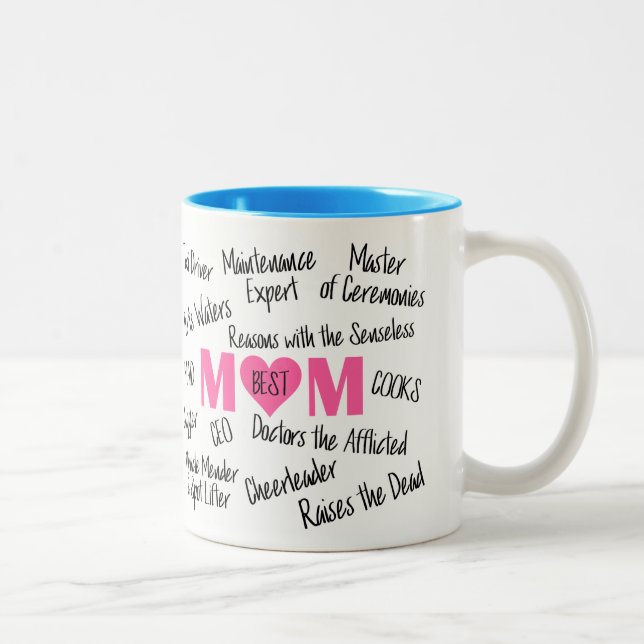 Best Mom - Absolutely IRREPLACEABLE! Two-Tone Coffee Mug (Right)