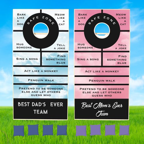 Best Mom and Dad Gift set own rules funny cornhole