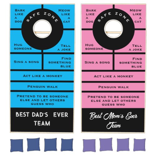 Best Mom and Dad Gift set own rules funny cornhole