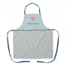 Best mom and flower print. All-Over Print Apron