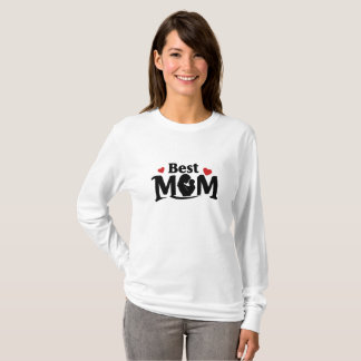 Best Mom Art Heartfelt Typography Design T-Shirt