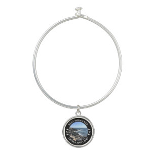 Best Mom Atlantic Ocean Waves of the Sea Black Bangle Bracelet
