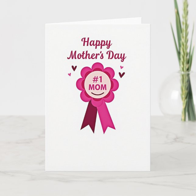 Best Mom Award Floral Card (Front)