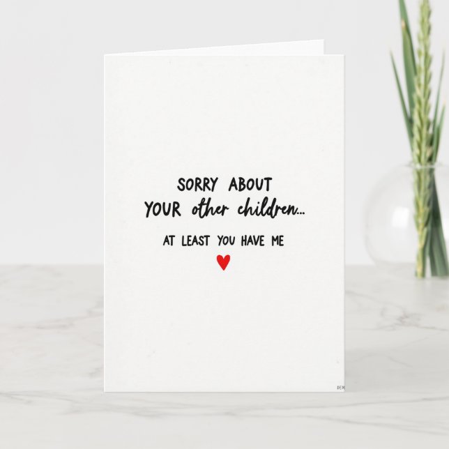 Best Mom Award Funny Love Card (Front)