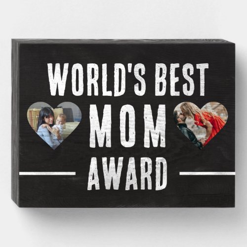Best Mom Award Gift Personalized Name Wooden Box Sign