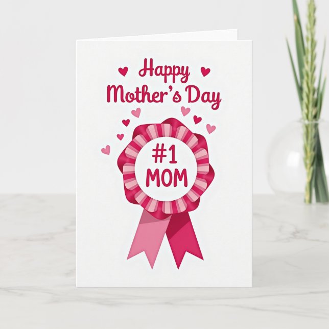 Best Mom Award Illustration Card (Front)