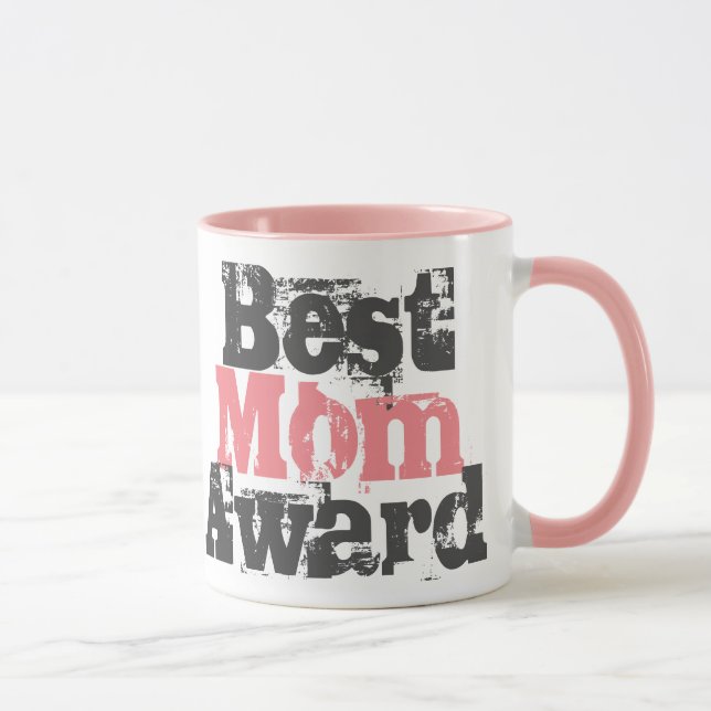 Best Mom Award in Pink - Two-Tone Coffee Mug (Right)