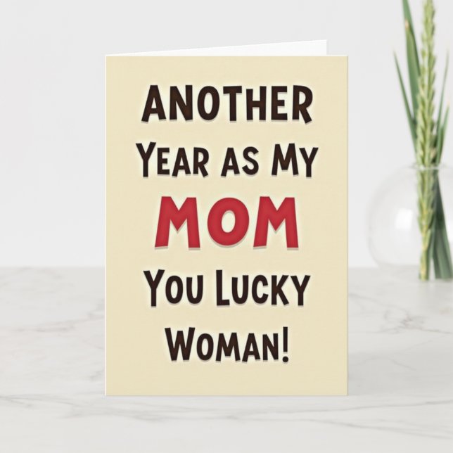Best Mom Bold Text Card (Front)