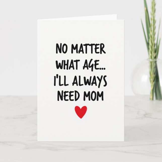 Best Mom Bold Typeface Card (Front)