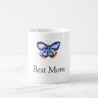 Best Mom Butterfly Drawing Mug