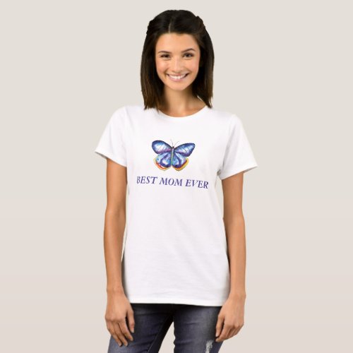 Best Mom Butterfly Women T_shirt