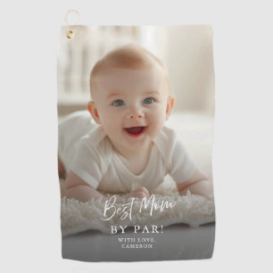 Best Mom By Par Custom Photo Golf Towel