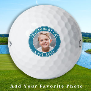 Best Mom By Par Custom Photo Name Golf Balls