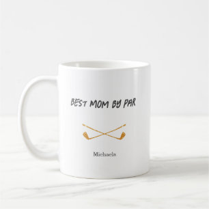 Best Mom by Par Glitter Golf  Coffee Mug