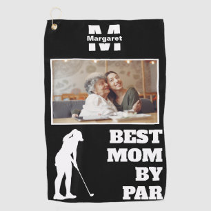 Best Mom By Par Golf with Custom Photo Towel