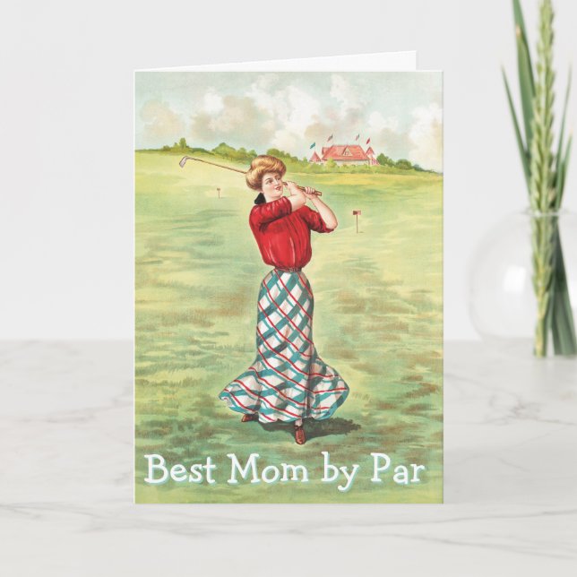 Best Mom by Par Mother's Day Greeting Card (Front)