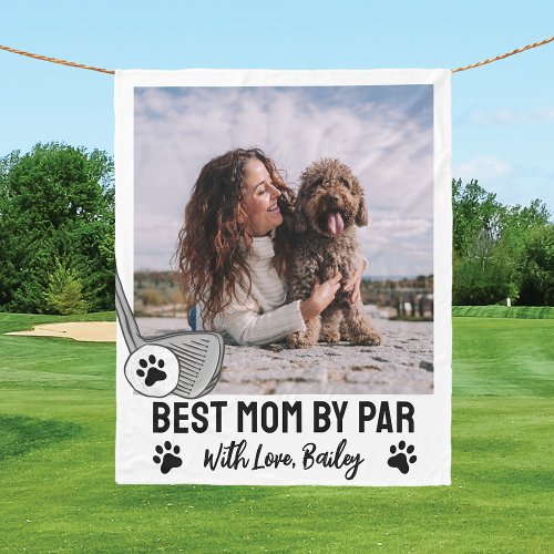 Best Mom By Par Paw Print Golf Fleece Blanket