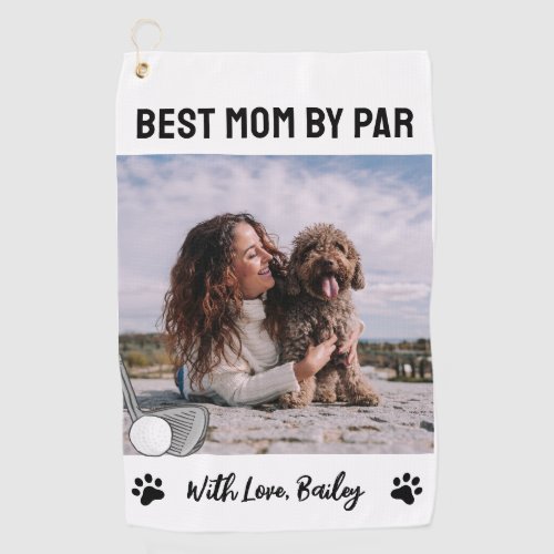 Best Mom By Par Paw Print Golf Golf Towel