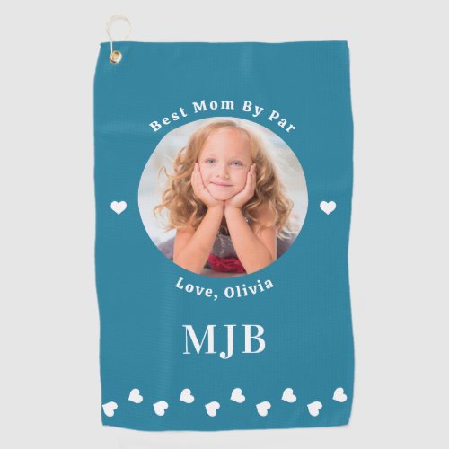 Best MOM By Par Personalized Photo Golf Towel