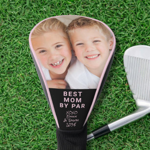 Best Mom By Par Photo Black Pink Golf Head Cover