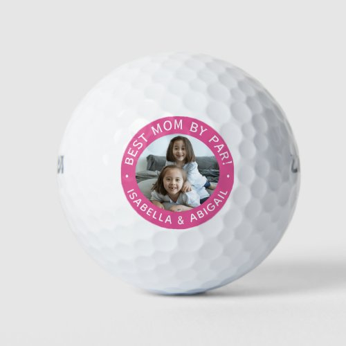 Best Mom By Par Photo Pink Golf Balls