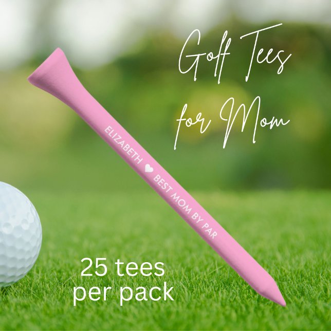 Best Mom By Par Pink Golf Tees (Creator Uploaded)