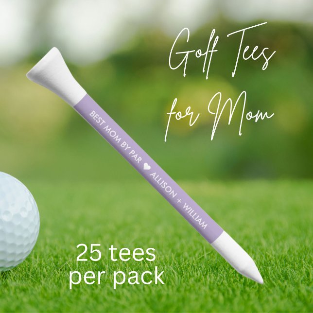 Best Mom By Par Purple Golf Tees (Creator Uploaded)