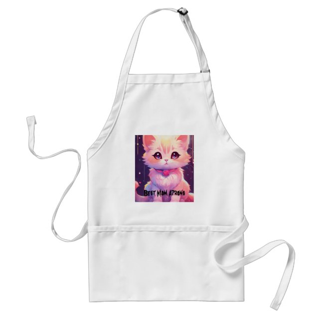 Best Mom Cat Template Aprons (Front)