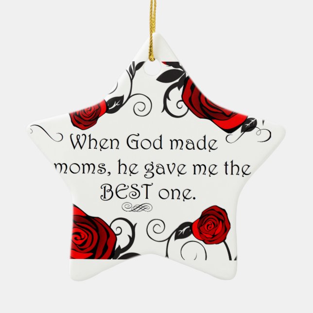 Best Mom Ceramic Ornament (Front)