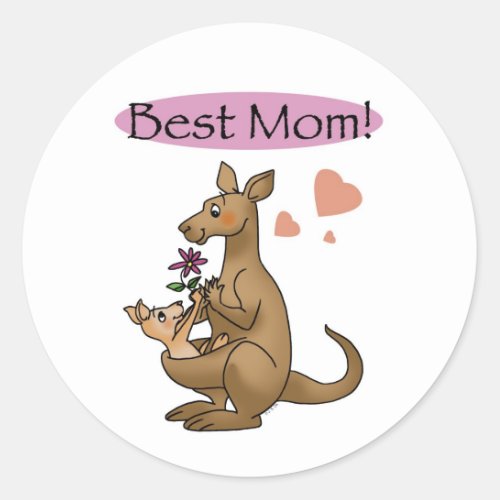Best mom classic round sticker