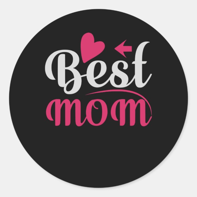 Best Mom Classic Round Sticker (Front)