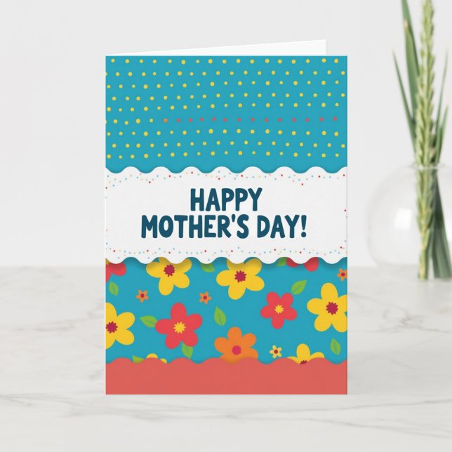 Best Mom Colorful Dots Card (Front)