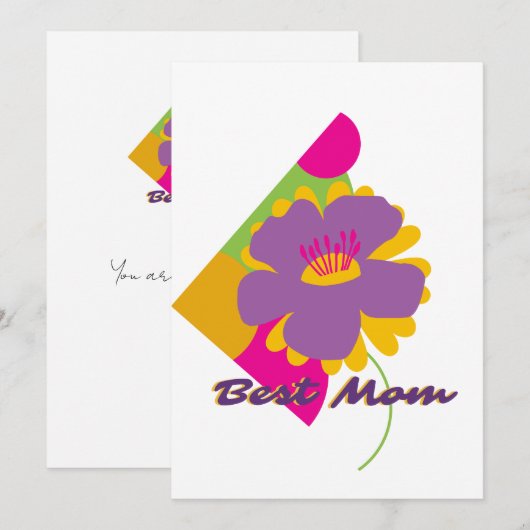 Best Mom Colourful Trendy Design (Front/Back)