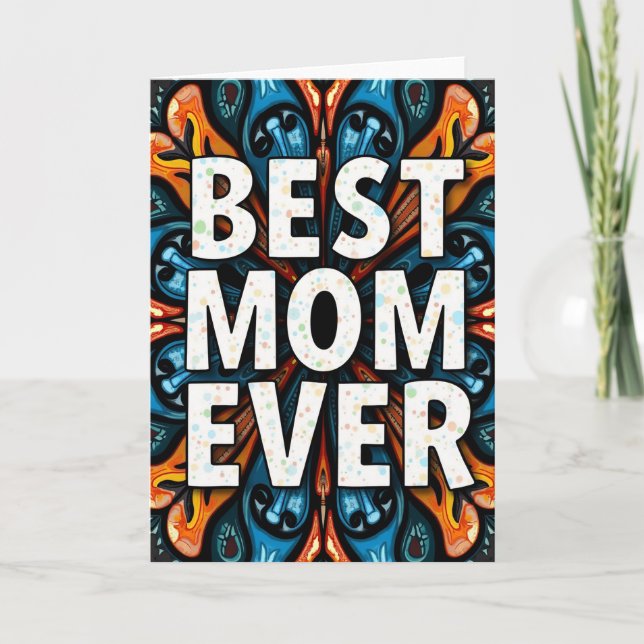 Best Mom Confetti Art Card (Front)