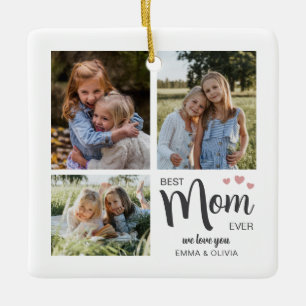 Best Mom Create Your Own Photo  Ceramic Ornament