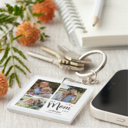 Best Mom Create Your Own Photo Keychain