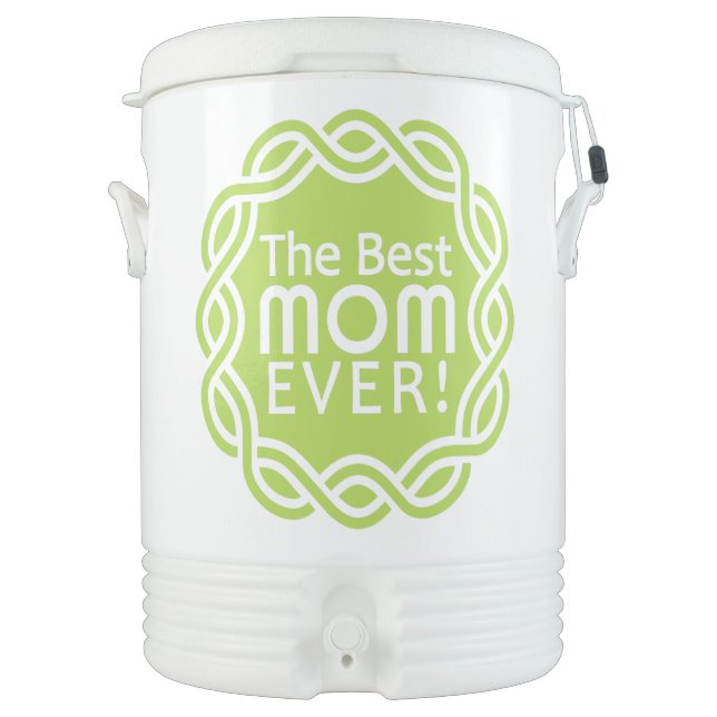 BEST MOM custom monogram beverage coolers Cooler (Front)