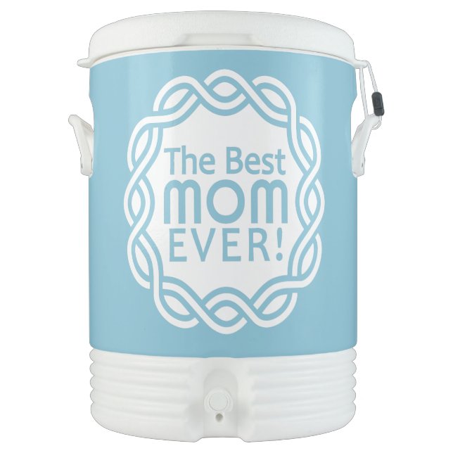BEST MOM custom monogram beverage coolers Cooler (Front)
