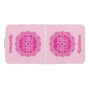 BEST MOM custom name & color ping pong table