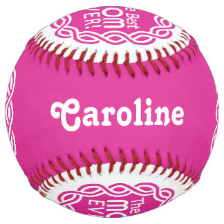 BEST MOM custom name & color softball