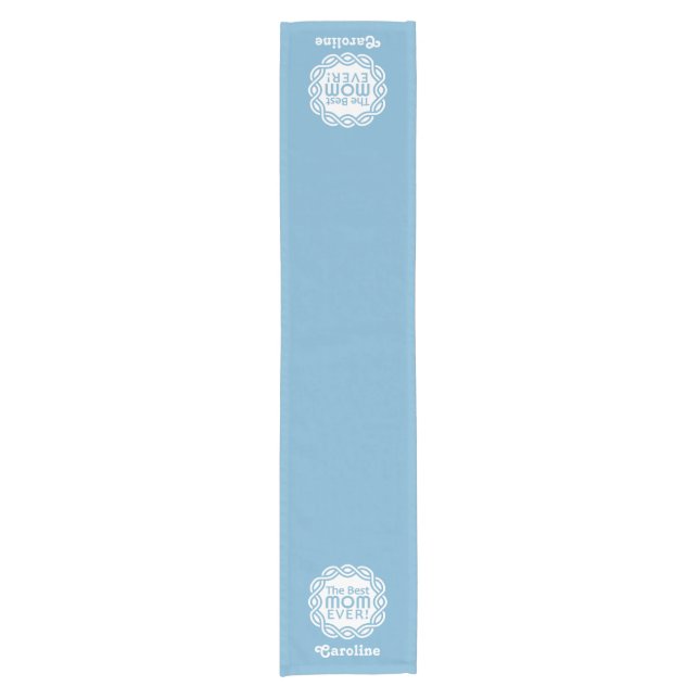 BEST MOM custom name & color table runner (Front)