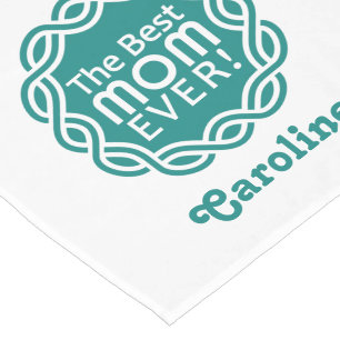 BEST MOM custom name & color table runner