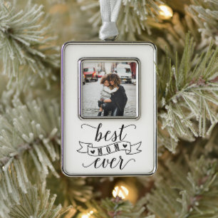 Best Mom CUSTOM PHOTO Christmas Ornament