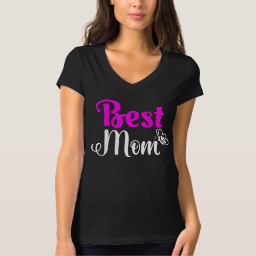 Best Mom _ Cute Butterfly T_Shirt