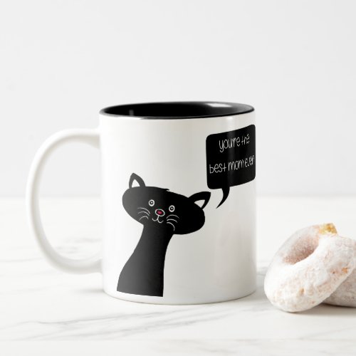 Best Mom  Cute Cat Cartoon Mug