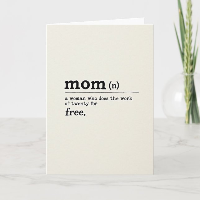 Best Mom Definition Card (Front)