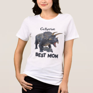 Best Mom Dinosaur Tri-Blend Shirt