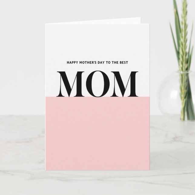 Best Mom Elegant Type Card (Front)